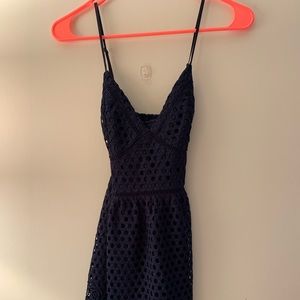 Abercrombie Summer Dress Navy Blue Lace